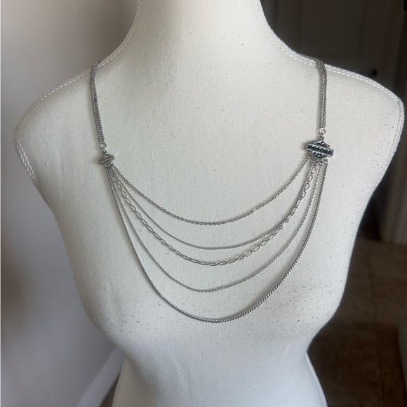 New Elegant Harley Davidson Silver Layered Necklace and matching bracelet. - Picture 3 of 10